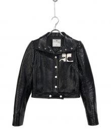courreges×10 corso como（クレージュ×ディエチ コルソコモ）の古着「リエディション ビニール ジャケット」｜ブラック