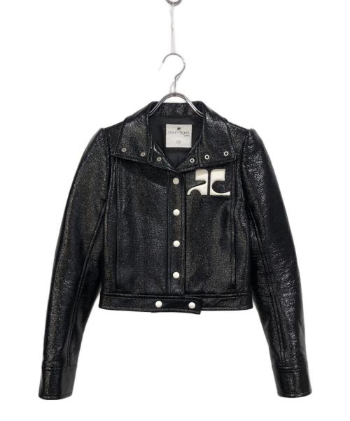 courreges（クレージュ）courreges (クレージュ) 10 corso como (ディエチ コルソコモ) リエディション ビニール ジャケット ブラック サイズ:SIZE34の古着・服飾アイテム