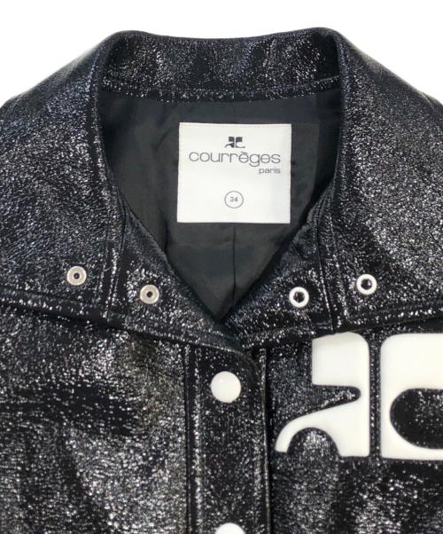 courreges（クレージュ）courreges (クレージュ) 10 corso como (ディエチ コルソコモ) リエディション ビニール ジャケット ブラック サイズ:SIZE34の古着・服飾アイテム