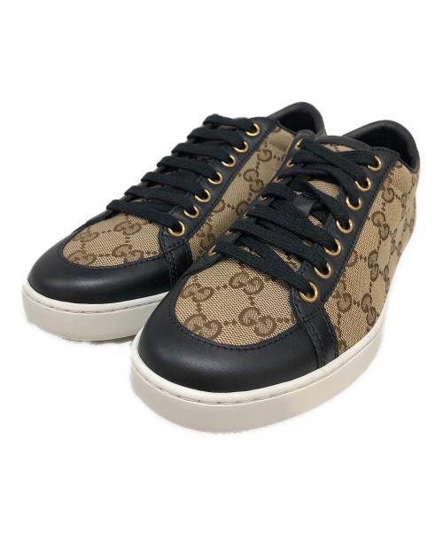 GUCCI（グッチ）GUCCI (グッチ) GG柄スニーカー ベージュ サイズ:SIZE 23cm 未使用品の古着・服飾アイテム
