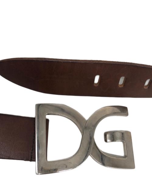 DOLCE & GABBANA（ドルチェ＆ガッバーナ）DOLCE & GABBANA (ドルチェ＆ガッバーナ) DGバックルベルト ブラウン サイズ:SIZE 85CMの古着・服飾アイテム