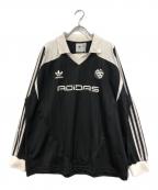 adidasアディダス）の古着「ADILENIUM Loose Fit Retro V-Neck Soccer Jersey」｜ブラック×ホワイト