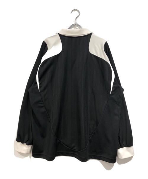 adidas（アディダス）adidas (アディダス) ADILENIUM Loose Fit Retro V-Neck Soccer Jersey ブラック×ホワイト サイズ:SIZE 2XLの古着・服飾アイテム