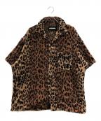 NEIGHBORHOODネイバーフッド）の古着「NH X HIPPOPOTAMUS . TERRY CLOTH SHIRT SS」｜ブラウン