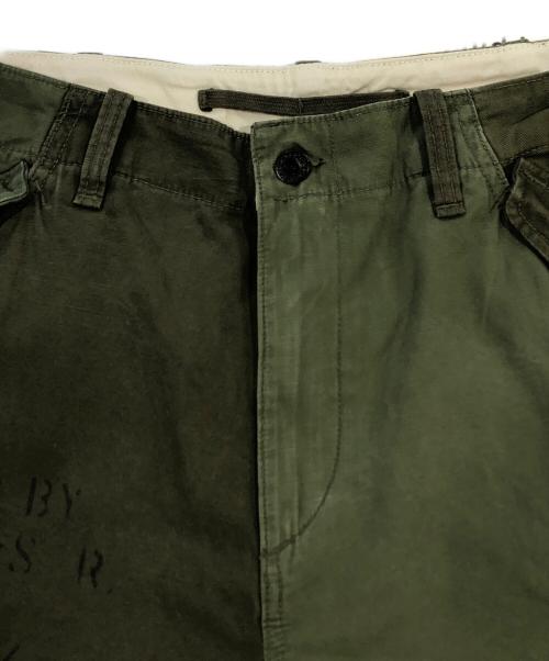 POLO RALPH LAUREN（ポロ・ラルフローレン）POLO RALPH LAUREN (ポロ・ラルフローレン) ダメージパッチワーク ミリタリーカーゴパンツ グリーン サイズ:SIZE36の古着・服飾アイテム