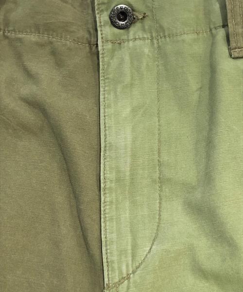 POLO RALPH LAUREN（ポロ・ラルフローレン）POLO RALPH LAUREN (ポロ・ラルフローレン) ダメージパッチワーク ミリタリーカーゴパンツ グリーン サイズ:SIZE36の古着・服飾アイテム