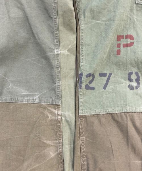 POLO RALPH LAUREN（ポロ・ラルフローレン）POLO RALPH LAUREN (ポロ・ラルフローレン) ダメージパッチワーク ミリタリーカーゴパンツ グリーン サイズ:SIZE36の古着・服飾アイテム