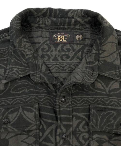 RRL（ダブルアールエル）RRL (ダブルアールエル) ジャガードワークシャツ グリーン サイズ:SIZE Lの古着・服飾アイテム