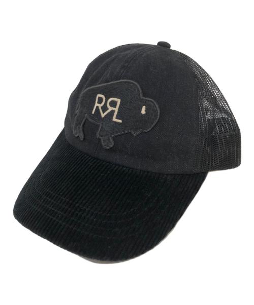 RRL（ダブルアールエル）RRL (ダブルアールエル) コーデュロイビルデニムキャップ ブラック サイズ:SIZE Freeの古着・服飾アイテム