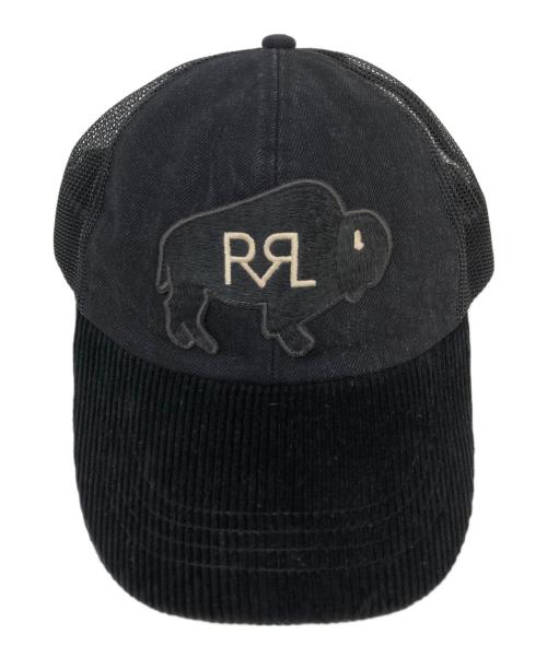 RRL（ダブルアールエル）RRL (ダブルアールエル) コーデュロイビルデニムキャップ ブラック サイズ:SIZE Freeの古着・服飾アイテム