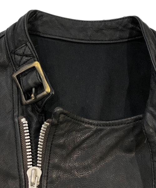 Hysteric Glamour（ヒステリックグラマー）Hysteric Glamour (ヒステリックグラマー) バックルデザイン ダブルライダース レザージャケット ブラック サイズ:SIZE Mの古着・服飾アイテム
