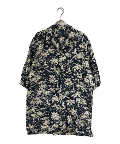 POLO RALPH LAUREN（ポロ・ラルフローレン）POLO RALPH LAUREN (ポロ・ラルフローレン) レーヨンアロハシャツ ネイビー サイズ:SIZE Lの古着・服飾アイテム