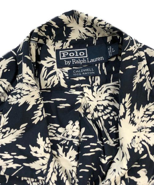 POLO RALPH LAUREN（ポロ・ラルフローレン）POLO RALPH LAUREN (ポロ・ラルフローレン) レーヨンアロハシャツ ネイビー サイズ:SIZE Lの古着・服飾アイテム