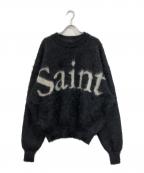 SAINT MICHAELセントマイケル）の古着「CREW NECK KNIT SAINT」｜ブラック