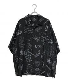 UNDERCOVER（アンダーカバー）の古着「スケッチパターンサイドジップ オープンカラーシャツ」｜ブラック
