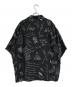 UNDERCOVER (アンダーカバー) スケッチパターンサイドジップ オープンカラーシャツ ブラック サイズ:SIZE 4：20000円