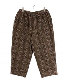 TIGHTBOOTH PRODUCTION（タイトブースプロダクション）の古着「PLAID FLANNEL BAGGY SLACKS」｜ブラウン