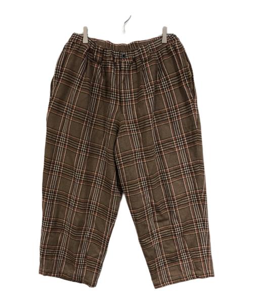 TIGHTBOOTH PRODUCTION（タイトブースプロダクション）TIGHTBOOTH PRODUCTION (タイトブースプロダクション) PLAID FLANNEL BAGGY SLACKS ブラウン サイズ:SIZE Mの古着・服飾アイテム