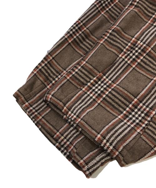 TIGHTBOOTH PRODUCTION（タイトブースプロダクション）TIGHTBOOTH PRODUCTION (タイトブースプロダクション) PLAID FLANNEL BAGGY SLACKS ブラウン サイズ:SIZE Mの古着・服飾アイテム