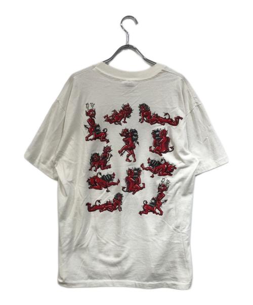 Hanes（ヘインズ）Hanes (ヘインズ) 四十八手(レッドデビル)プリントTシャツ ホワイト サイズ:SIZE Lの古着・服飾アイテム