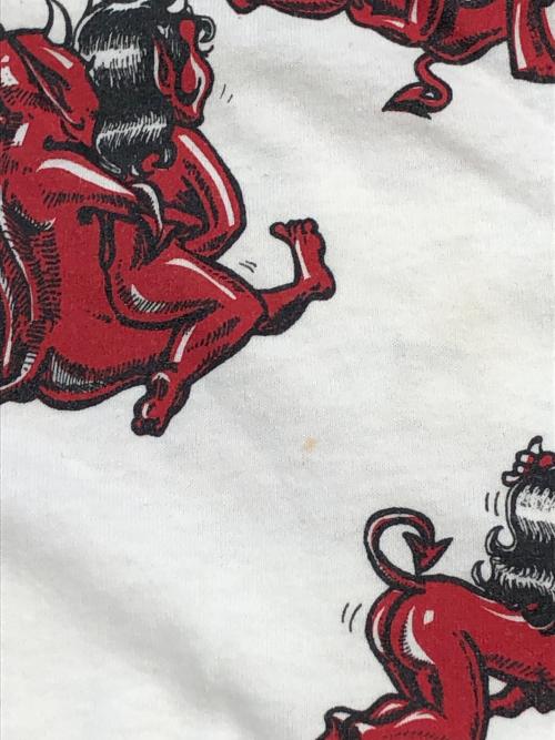 Hanes（ヘインズ）Hanes (ヘインズ) 四十八手(レッドデビル)プリントTシャツ ホワイト サイズ:SIZE Lの古着・服飾アイテム