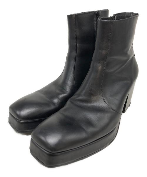 Whoop-de-doo（フープディドゥ）Whoop-de-doo (フープディドゥ) ヒールブーツ ブラック サイズ:SIZE 42の古着・服飾アイテム
