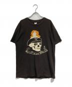 HARLEY-DAVIDSONハーレーダビッドソン）の古着「スカル/ヌードプリントTシャツ」｜ブラック