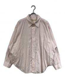 THE SHINZONE（ザ シンゾーン）の古着「STRIPED DADDY SHIRT」｜ピンク×ホワイト