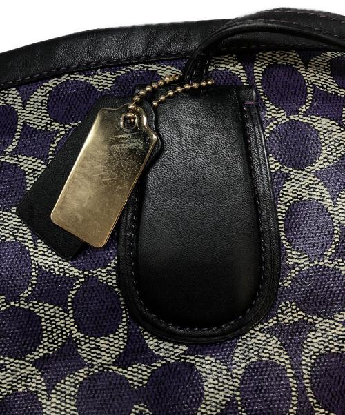 COACH（コーチ）COACH (コーチ) ポーチ付きトートバッグ パープル×カーキの古着・服飾アイテム