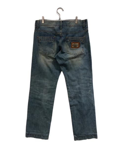 DOLCE & GABBANA（ドルチェ＆ガッバーナ）DOLCE & GABBANA (ドルチェ＆ガッバーナ) リペア加工デニムパンツ インディゴ サイズ:SIZE 50の古着・服飾アイテム