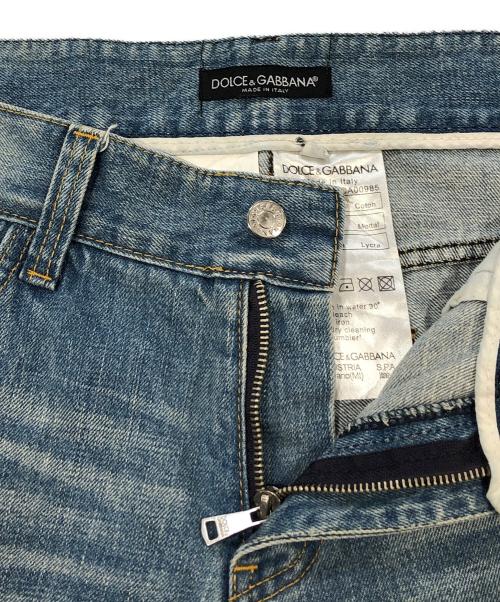DOLCE & GABBANA（ドルチェ＆ガッバーナ）DOLCE & GABBANA (ドルチェ＆ガッバーナ) リペア加工デニムパンツ インディゴ サイズ:SIZE 50の古着・服飾アイテム