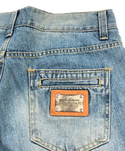 DOLCE & GABBANA（ドルチェ＆ガッバーナ）DOLCE & GABBANA (ドルチェ＆ガッバーナ) リペア加工デニムパンツ インディゴ サイズ:SIZE 50の古着・服飾アイテム