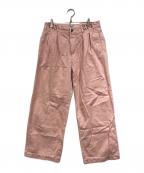 DAIRIKUダイリク）の古着「Cooper Dyed Adjuster Wide Chino」｜ピンク