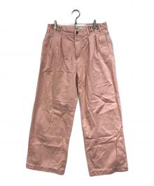 DAIRIKU（ダイリク）の古着「Cooper Dyed Adjuster Wide Chino」｜ピンク