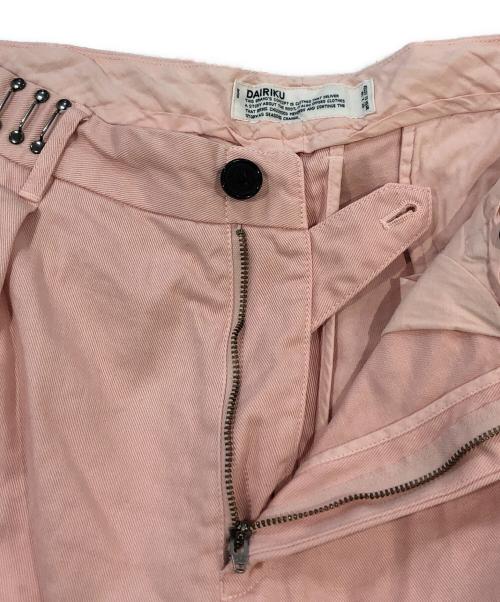 DAIRIKU（ダイリク）DAIRIKU (ダイリク) Cooper Dyed Adjuster Wide Chino ピンク サイズ:SIZE 29の古着・服飾アイテム