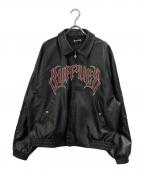 SUPPLIERサプライヤー）の古着「SUPPLIER STUDDED FAUX LEATHER JACKET」｜ブラック