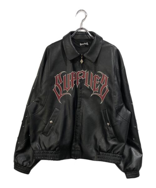 SUPPLIER（サプライヤー）SUPPLIER (サプライヤー) SUPPLIER STUDDED FAUX LEATHER JACKET ブラック サイズ:SIZE Mの古着・服飾アイテム