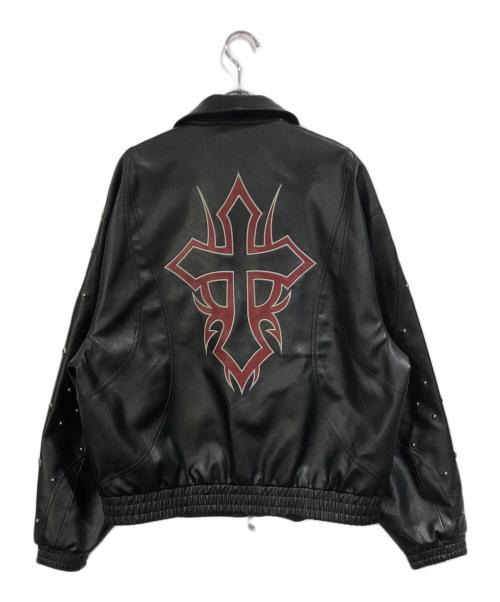 SUPPLIER（サプライヤー）SUPPLIER (サプライヤー) SUPPLIER STUDDED FAUX LEATHER JACKET ブラック サイズ:SIZE Mの古着・服飾アイテム