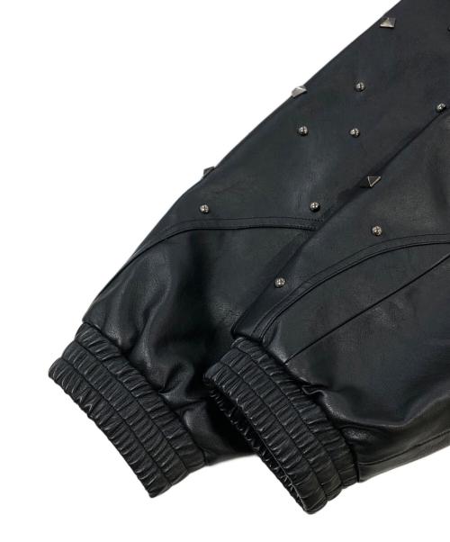 SUPPLIER（サプライヤー）SUPPLIER (サプライヤー) SUPPLIER STUDDED FAUX LEATHER JACKET ブラック サイズ:SIZE Mの古着・服飾アイテム