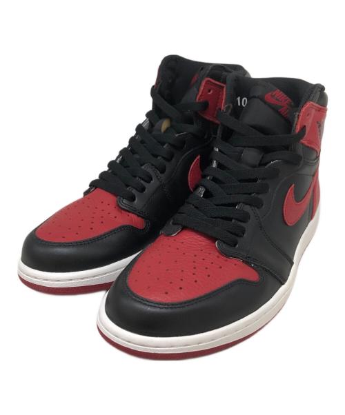 NIKE（ナイキ）NIKE (ナイキ) AIR JORDAN 1 RETRO HIGH OG ハイカットスニーカー レッド×ブラック サイズ:SIZE 28cmの古着・服飾アイテム