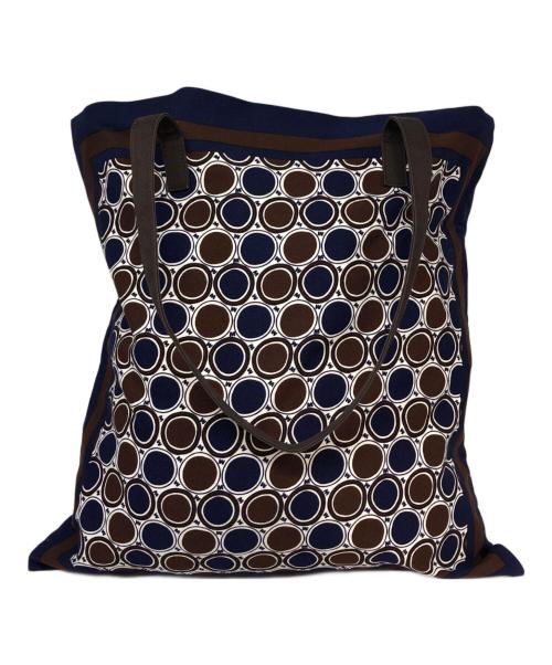 MARNI（マルニ）MARNI (マルニ) バンダナトートバッグ ネイビーの古着・服飾アイテム
