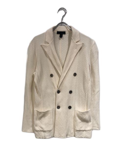 LARDINI（ラルディーニ）LARDINI (ラルディーニ) コットン センターベント ダブルブレスト ニットテーラードジャケット ベージュ サイズ:SIZE XSの古着・服飾アイテム