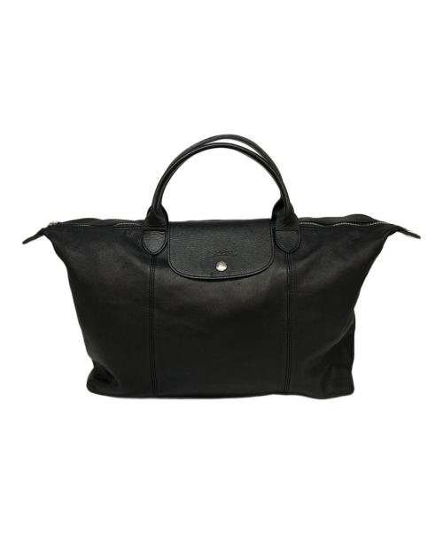 LONGCHAMP（ロンシャン）LONGCHAMP (ロンシャン) レザーハンドバッグ ブラックの古着・服飾アイテム