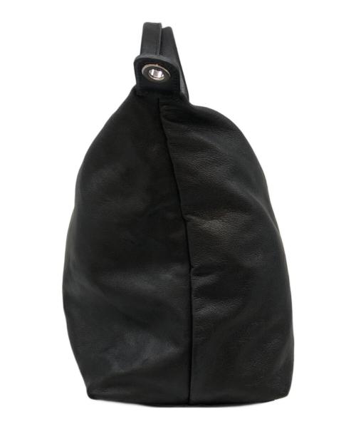 LONGCHAMP（ロンシャン）LONGCHAMP (ロンシャン) レザーハンドバッグ ブラックの古着・服飾アイテム