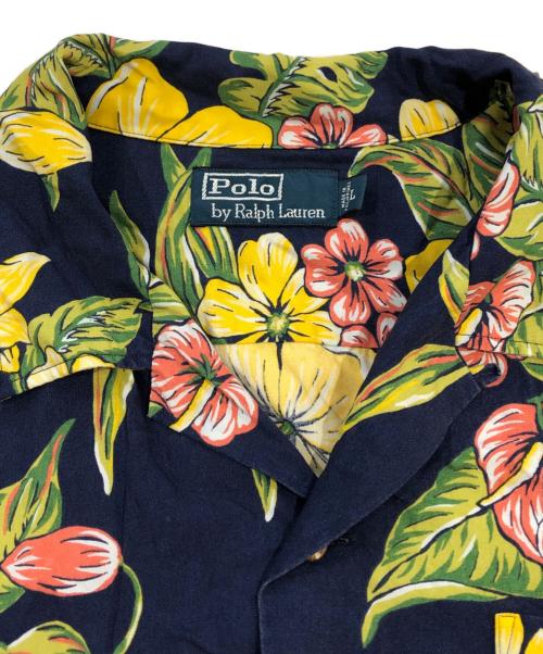 POLO RALPH LAUREN（ポロ・ラルフローレン）POLO RALPH LAUREN (ポロ・ラルフローレン) アロハシャツ ネイビー サイズ:SIZE Lの古着・服飾アイテム