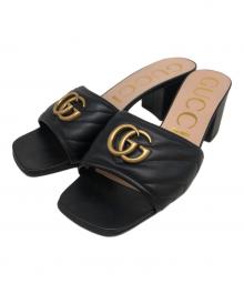 GUCCI（グッチ）の古着「ダブルGウィメンズスライドサンダル」｜ブラック