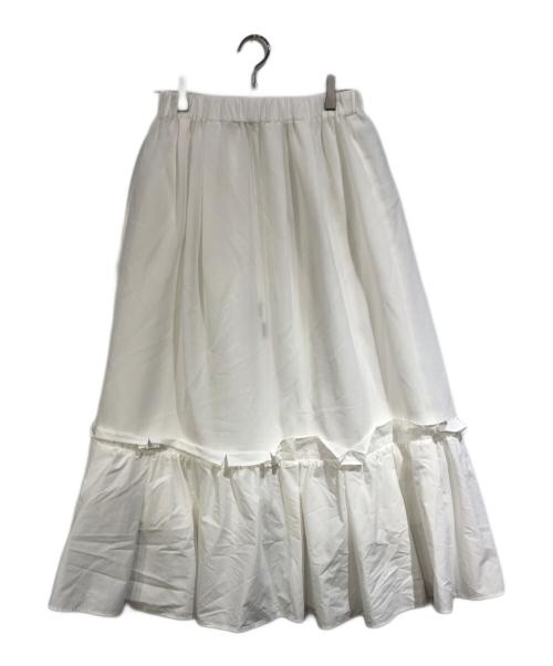 ADORE（アドーア）ADORE (アドーア) ソフトメッシュスカート ホワイト サイズ:SIZE 38の古着・服飾アイテム