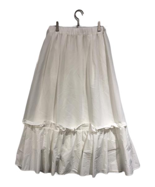 ADORE（アドーア）ADORE (アドーア) ソフトメッシュスカート ホワイト サイズ:SIZE 38の古着・服飾アイテム