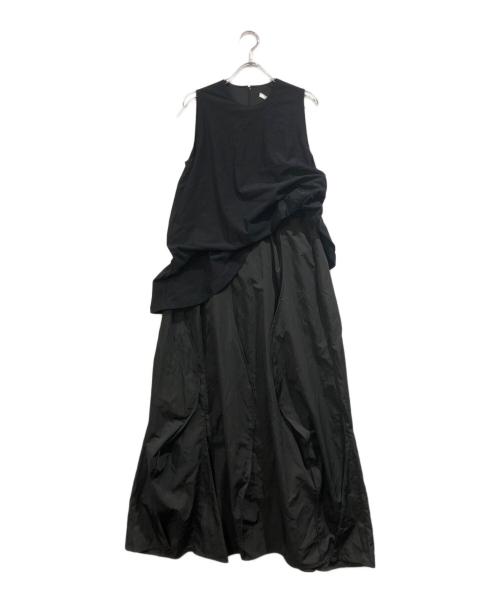 UN3D.（アンスリード）UN3D. (アンスリード) アシンメトリーブラウスワンピース ブラック サイズ:SIZE 36の古着・服飾アイテム