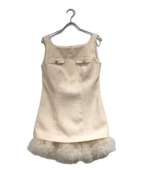HER LIP TO（ハーリップトゥ）Her lip to (ハーリップトゥ) Roxanne Layered Tulle Mini Dress ホワイト サイズ:SIZE Sの古着・服飾アイテム